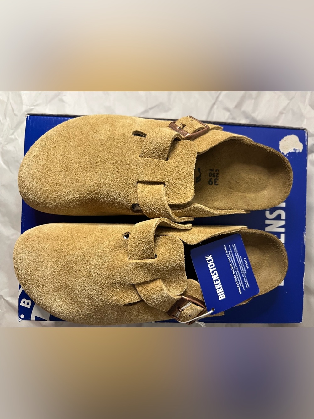 Birkenstock Boston X Free People in Latte Cream Size 39 NIB - Picture 3 of 11